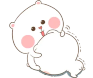 😊 süß, Bär, kawaii, Cartoon, Tier, Chibi telegram sticker