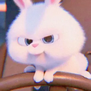 💌 Snowball The Secret Life of Pets bunny, rabbit, animal, cute, animated, cartoon telegram sticker