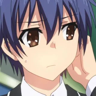 😓 anime, boy, cute, sad, worried telegram sticker