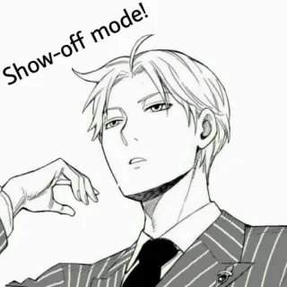 😎 Show-off mode! 애니메이션, 과시, 태도, 스타일리쉬, 만화 telegram sticker