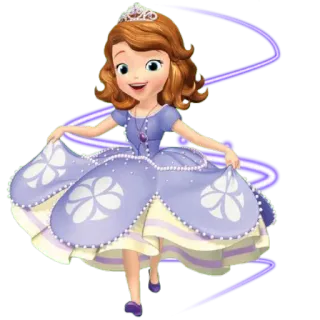 💃 Sofia princesse, dessin animé, fille, animation, Disney, Sofia la Première telegram sticker