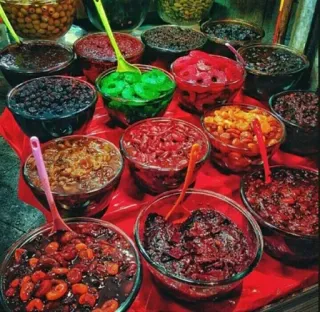 😋 preserved fruits, candied fruits, sweets, dessert, fruit, treats telegram sticker