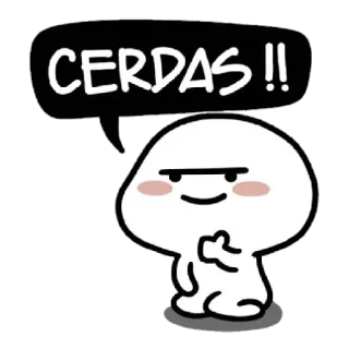 😌 CERDAS !! Desenho animado, Personagem, Dedo do meio, Ofensivo, Fofo telegram sticker