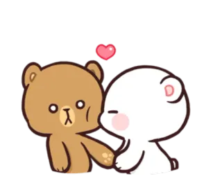 😘 ursos, amor, fofo, beijo, animação telegram sticker