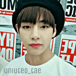 💿 unluted_tae Person, Selfie, Promi, Porträt, Mann, K-Pop whatsapp sticker