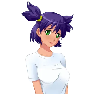 😊 Anime, Chica, Dibujo animado, Personaje, Retrato telegram sticker