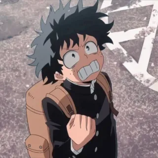 🍃 Izuku Midoriya My Hero Academia อนิเมะ, มังงะ, มายฮีโร่ อคาเดเมีย, อิซึคุ มิโดริยะ, เดกุ, ตัวละคร, โชเน็น telegram sticker