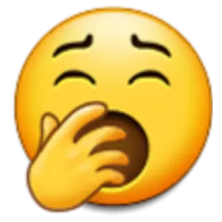 🥱 emoji, sleepy, yawn, bored, tired telegram sticker
