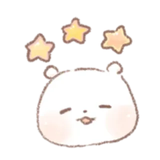 🧸 zwierzę, uroczy, gwiazda, śpiący, kawaii, chibi telegram sticker