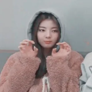 🌸 kpop, Mädchen, süß, Hoodie, Frau, Bär, Person whatsapp sticker