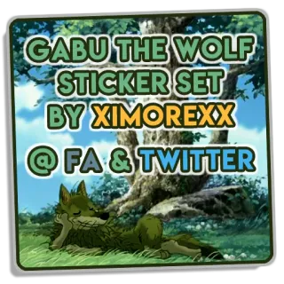 👍 GABU THE WOLF
STICKER SET
BY XIMOREXX
@ FA & TWITTER волк, стикер, мультфильм, gabu, ximorexx, fa, twitter telegram sticker