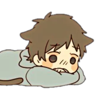 🌨 Cartoon, Traurig, Anime, Weinend, Emotional, Liegend telegram sticker