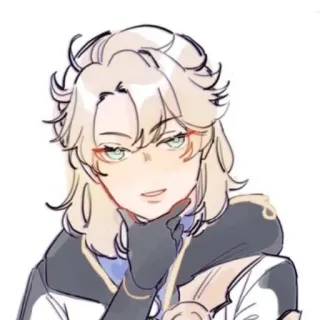😏 Albedo Genshin Impact Anime, Video game, Loira, Personagem, Genshin Impact whatsapp sticker