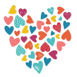 ❤ heart, love, colorful, valentine's day telegram sticker