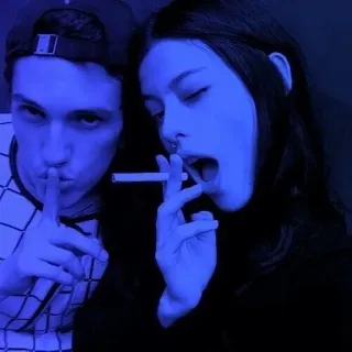 🚬 Fumer, Cigarette, Couple, Tabac, Jeunes adultes whatsapp sticker
