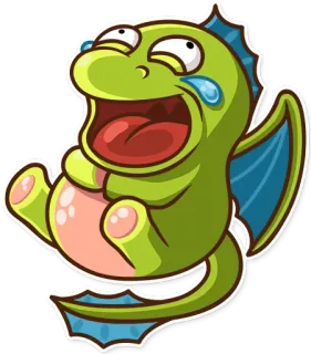 😂 dragão, desenho animado, fofo, chorar, lágrimas, engraçado, adesivo telegram sticker