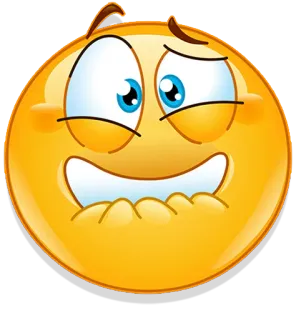😬 Emoji, nervoso, preocupado, ansioso, medroso telegram sticker