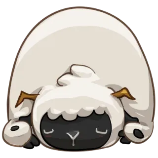 😴 양, 동물, 졸린, 귀여운 telegram sticker
