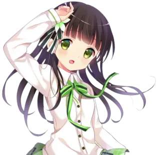 😃 Аниме, Девушка, Милый, Мультфильм, Персонаж telegram sticker