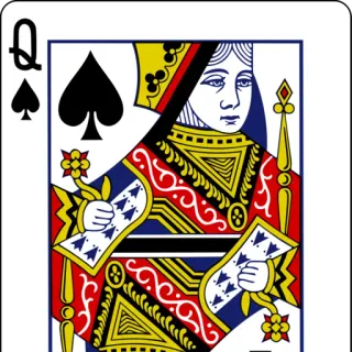 😖 Königin, Pik, Karte, Spielkarte, Kartenspiel, Spiel whatsapp sticker