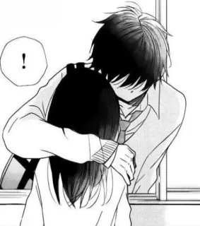 😀 Anime, Coppia, Abbraccio, Amore, Romance telegram sticker