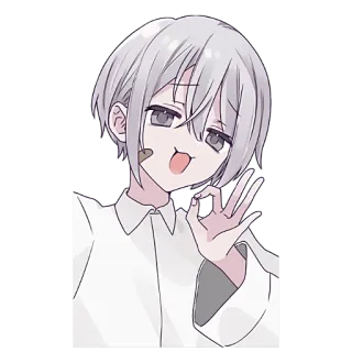 👌 Anime, Mangá, Desenho animado, Personagem, Fofo, Adesivo whatsapp sticker