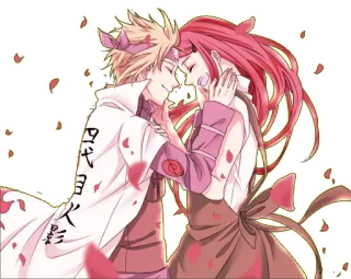 💋 四代目火影 anime, love, cute, kiss, characters, couple whatsapp sticker