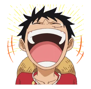 😂 Luffy One Piece Anime, Kartun, Luffy, One Piece, Karakter, Manga telegram sticker