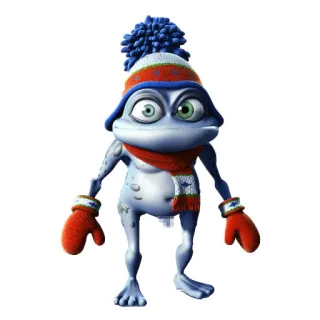 ❄️ Crazy Frog Frosch, verrückt, Musik, Figur, Cartoon telegram sticker
