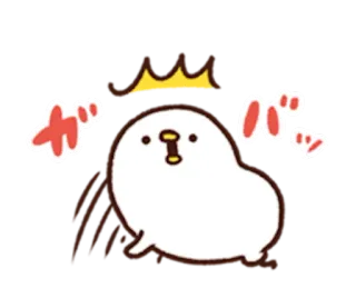 🐤 ガ słodkie, kreskówka, zwierzę, japoński, Ga telegram sticker