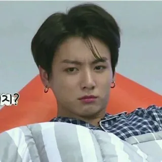 😠 지? persona, hombre, expresión facial, coreano, pregunta whatsapp sticker