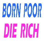 🤞 Born Poor Die Rich motivational, success, wealth, poor, rich, hustle, mindset telegram sticker