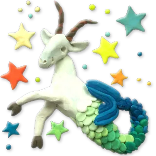 ♑ capricorn, zodiac, astrology, horoscope, goat, sea goat, stars whatsapp sticker