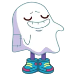 ☺️ dessin animé, fantôme, mignon, amical, personnage, animation telegram sticker