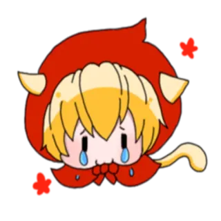 😢 Animé, Triste, Mignon, Dessin animé, Pleurs telegram sticker