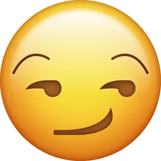 😏 emoji, smirk, face, expression, yellow, sarcastic, knowing telegram sticker