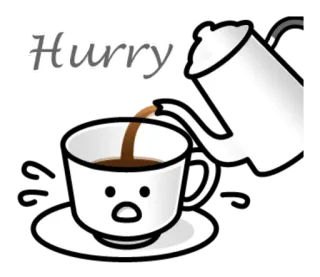 🏃 Hurry coffee, hurry, cup, morning, drink, beverage telegram sticker