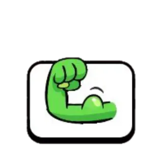 💪 bras, muscle, force, dessin animé, biceps, flexion whatsapp sticker