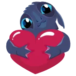❤️ cinta, hati, imut, monster telegram sticker