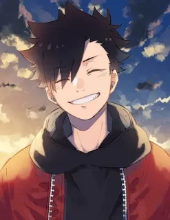 😁 Anime, lächelnd, Porträt, Cartoon, Figur telegram sticker