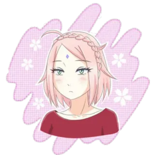 😕 Sakura Haruno Naruto Sakura Haruno, Naruto, anime, manga, sticker, character whatsapp sticker