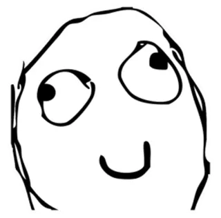 ® Meme, Trollface, Meme da Internet, Engraçado, Humor, Expressão, Rosto telegram sticker
