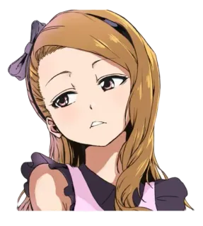 😒 anime, girl, character, cartoon, illustration telegram sticker