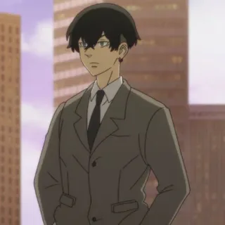🙁 Haitani Rinndo Tokyo Revengers Anime, Manga, Postać, Mężczyzna, Garnitur telegram sticker