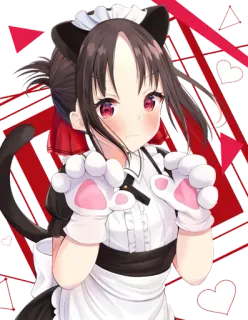 😸 Kaguya Shinomiya Kaguya-sama: Love Is War Anime, Orecchie da gatto, Carino, Manga, Kaguya-sama, Love is War, Kawaii telegram sticker