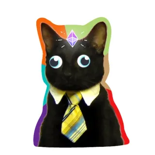 👔 кот, костюм, галстук, ethereum, животное, милый, офис, крипто telegram sticker