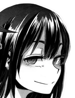😏 Anime, Manga, Donna, Ragazza, Ritratto, Illustrazione telegram sticker