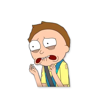 😰 Morty Rick and Morty Dibujos animados, Animación para adultos, Ciencia ficción, Divertido, Morty Smith telegram sticker