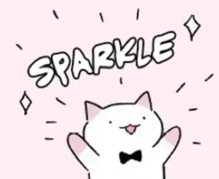 ⭐️ SPARKLE Katze, Glitzer, süß, kawaii, Glitzer, Tier, entzückend telegram sticker