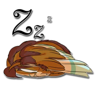 😴 Zzz naga, tidur, lelah, zzz, kartun telegram sticker